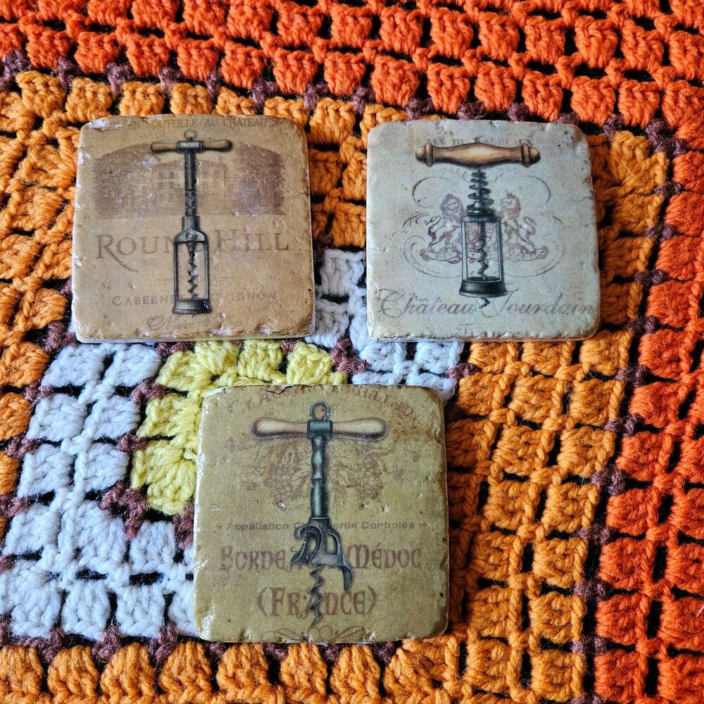 Wine Cork French wine Ceramic coasters